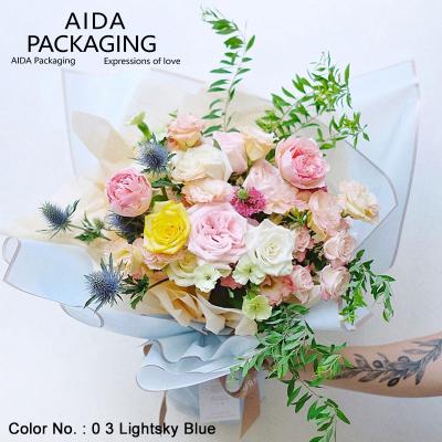 China 100% Korean Fashion Border Biodegradable Waterproof Fresh Flower Bouquet Gold Wrapping Paper for sale