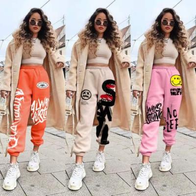 China Hip Hop Viable Women Pink Loose Streetwear Casual Pants Pants High Waist Pockets Trousers Female Plus Size Autumn Winter Sport Pants for sale