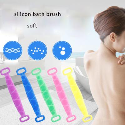 China EXFOLIATE Shower Body Brush Silicone Brushes Bath Towels Back Scrubber for sale