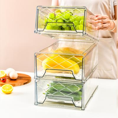 China Freshness Preservation Refrigerator Drawer Storage Box Organizer Bins for sale