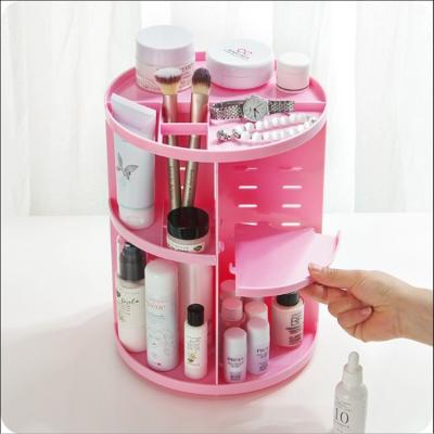 China Viable Adjustable Cosmetic Acrylic 360 Rotating Makeup Storage Box Makeup Organizer for sale