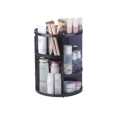 China 360 Degree Sustainable Rotating Adjustable Cosmetic Storage Showcase Makeup Organizer for sale