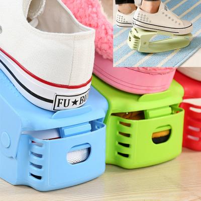 China Plastic Shoe Rack Shoe Rack Shoe Rack Storage Organizer Slot Saver Rack Space Saving Adjustable Space Saver for sale