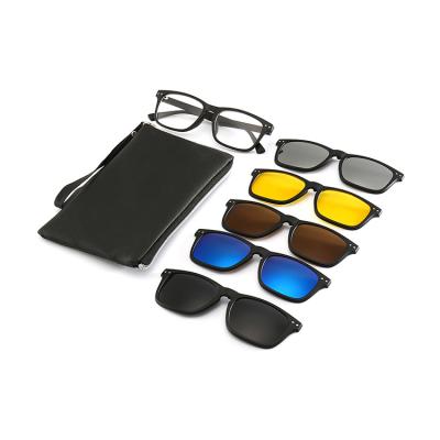 China High Quality UV400 Anti Shake Up Magnet Sunglasses for sale