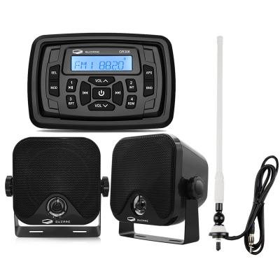 China Marine Radio Stereo Waterproof Digital Media Audio Player+ 1 Pair Marine Speakers +FM AM Antenna For ATV UTV Golf Cart Radio: 3.1