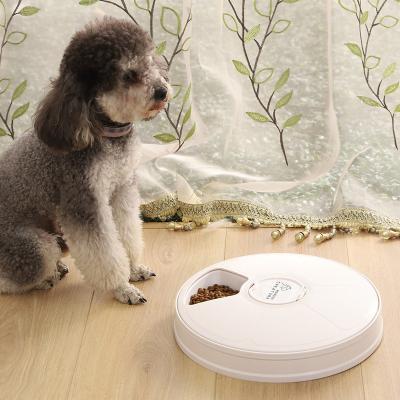 China Sustainable Hot Selling Six Hole Quantitative Intelligent Timing Pet Automatic Feeder for sale