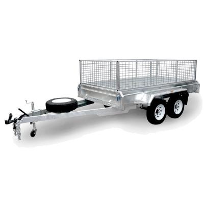 China Truck trailer 8x5 light weight galvanized steel box utility trailers with two axle for sale for sale