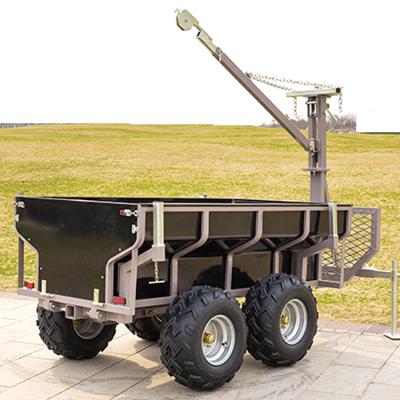 China ATV Trailer Good Selling Transport Machinery ATV Dump Box Trailer Farm Trailer for sale