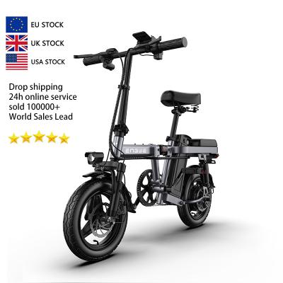 China ENGWE T14 Velo Electrique E City Bike Electric Foldable Bike 14 Inch Tire Electric Bicycle EU/US/UK Current Electric Bike e Bike for sale