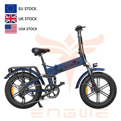 China Pro MOTOR 48V16A 20*4.0 Fat Tire Fat Tire Electric Bicycle 750W 45KM/H Engwe Warehouse EU USA Fat Bike Folding Electric Bike for sale