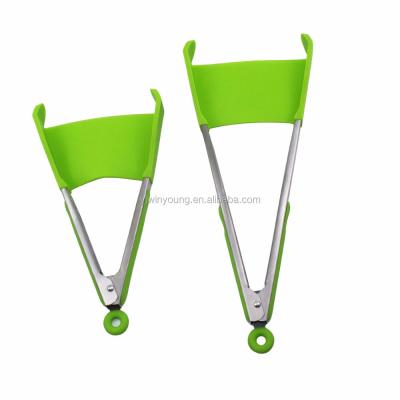 China 2018 Amazon Hot Kitchen Viable Plastic Smart Food Tongs for sale