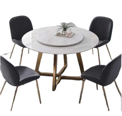 China (Other) adjustable round dining table with revolving top for sale customization size with agglomerate stone top for sale