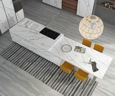 China 2022 Modern Kitchen Set Closed Porcelained Stone Island Artificial Marble Top Sintered Stone Kitchen Island for sale