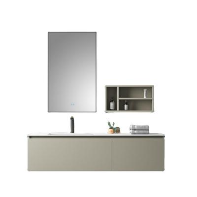 China HOTE Durable Bathroom Vanity Bathroom Cabinet With Led Mirror OEM ODM ACCEPT for sale