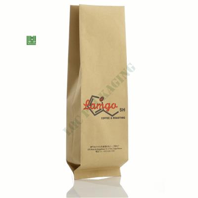 China Kraft Paper / Pla Packaging 250G 500G 1Kg Recyclable Coffee Bag Flat Bottom Biodegradable Tea Bags for sale