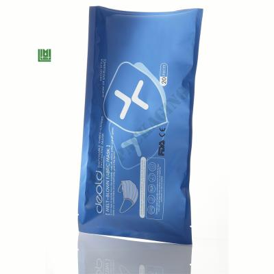 China PPE Moisture Proof Custom Disposable Products Protective Personal Hygiene Logo Printing Mask Packing Package Medical Bag With Resealable Ziplock for sale