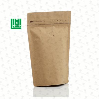 China 250g Brown Kraft Paper Moisture Proof Natural Stand Up Pouch Bag For Tea Dried Food Nuts Spices With Ziplock for sale