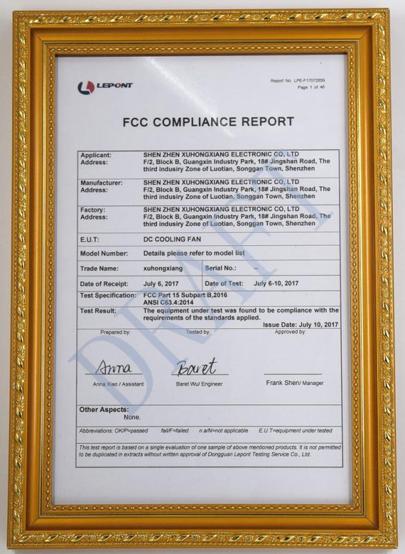 FCC - Shenzhen Xu Hong Xiang Electronic Co., Ltd.