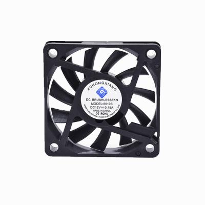 China China Xuhongxiang 12V 6010 DC Axial Flow Exhaust Double Energy Saving Industrial Micro Ball Exhaust Fan Low Noise for sale