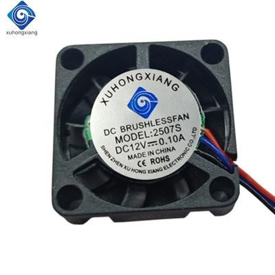 China Hotels Brushless CPU Cooler 3Pin DC Fan 12V 25x25x7mm Fan 25x25 5V RPM Sensor 2507 for sale