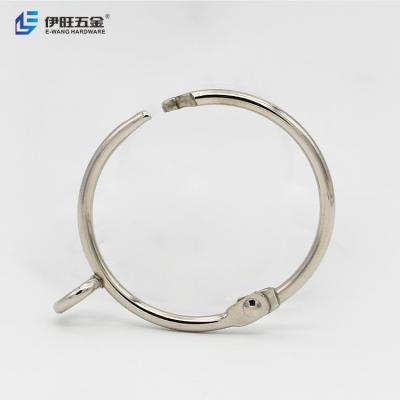 China YIWANG Wholesale Nickel Inner 50MM Loose-Leaf Open Curtain Ring For Curtain Pole for sale