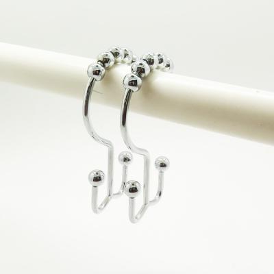 China YIWANG Hot Sale Chrome Plated Double Curtain Rod Hooks Curtain Hanging Ring for sale