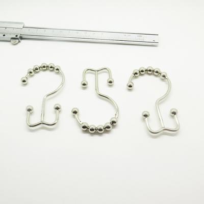 China YIWANG Wholesale Curtain Rod Accessories Nickel Plated Hardware Double Hooks for sale