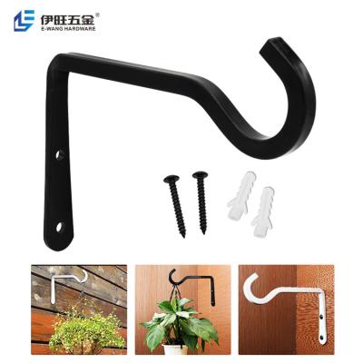 China YIWANG Sturdy Metal Iron Hanging Bracket Outdoor Wall Hooks for Plant Potted for sale