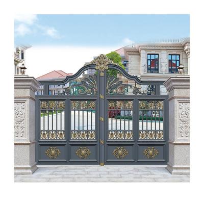 China Decoration Barrier Outdoor Front Yard Fence Trellis Gates Decorative Aluminum Slide Gate for sale