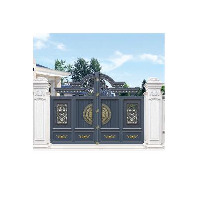 China Home Entry Fancy Decoration Customized Stainless Steel Barrier Sliding Cast Aluminum Single Main Gate for sale