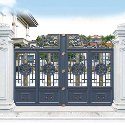 China Villa Gate Automatic Wrought Iron Fence Garden Decoration Aluminum Gate for sale