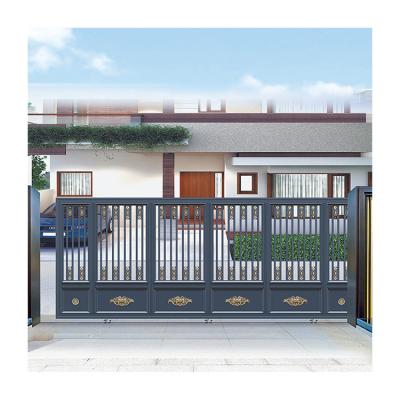 China Hot Selling Welding Metal Metal Aluminum Swing Door Full Welded Doors New Process Sliding Door Courtyard House Doors Good Quality for sale