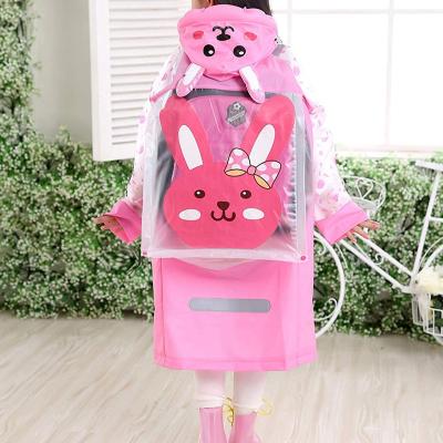 China Bachelor Raincoat Clothes Kids Cartoon Raincoat For Student PVC Raincoat For Carry Schoolbag for sale