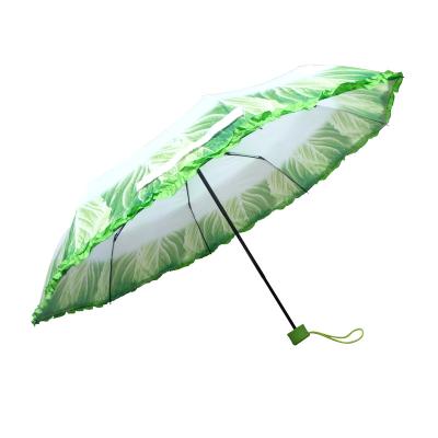 China Morden Design Luxury New Product Umbrella Cabbage Shape 3 Fold Vegetable Pussy Umbrella for sale