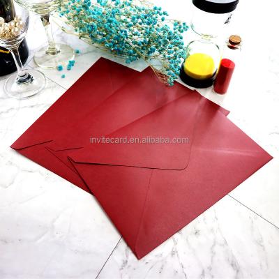 China Europe 120G 5.2x7.5 Inch Pearl Rectangle Envelope To Wedding 6.2x6.2 Inch Paper Gift Bag for sale