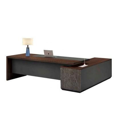 China Expandable Modern Design Office Desk Furniture With Working Storage Cabinet Boss Executive Desk for sale