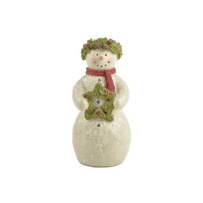 China Europe Factory Hot Sale New Custom Design Cute Christmas Snowman With Garland Decoration Indoor Home Decor for sale