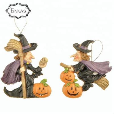 China Party Halloween Carnival Resin Wholesale Evil Halloween Decoration Witch Ornament for sale