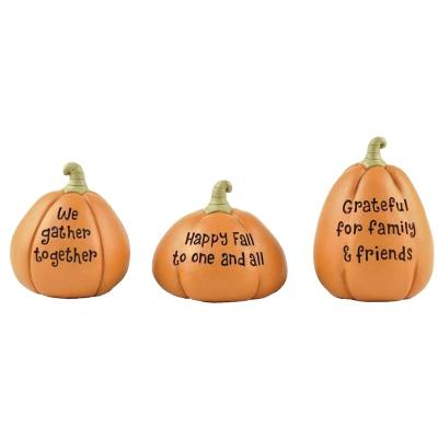 China Other factory resin Halloween figurine handmade ployresin pumpkin for home decoration for sale