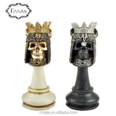 China Economical And Reliable Handmade Resin Halloween Decoration Skull Chess for sale