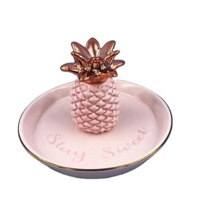 China Europe Chinese Factory Directly Supply New Arrival Innovative Custom Fruit Ceramic Jewelry Tray for sale