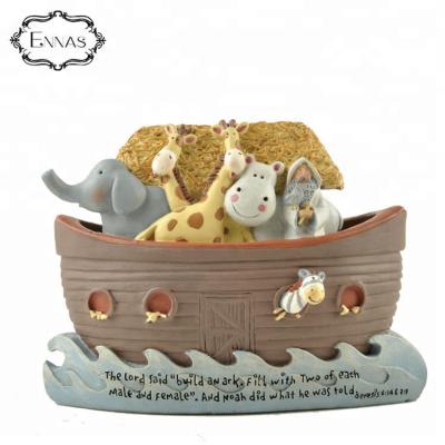 China Europe factory custom home decoration cute resin polyresin animals and boat statue for sale