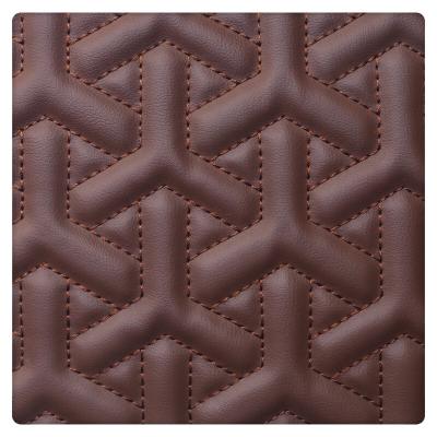 China Anti-skidding.easy to clean Car Mats Leather Material with foam for Sofa Car Roofing Embroidery Leather for sale