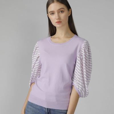 China Anti-pilling bubble stripe sleeve sweater for sale