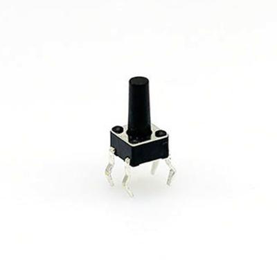 China Use For Electronics PCB Board Smart Tact Switch 4.5*9Black Base 4 Bent Feet Push Button Switches Micro Tact Switch for sale