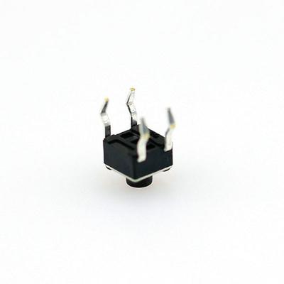 China Use for Electronics PCB Board Tact Switch 4.5*3.8 Black Bottom 4 Bent Feet Push Button Switches Tact Micro Smart Switch for sale