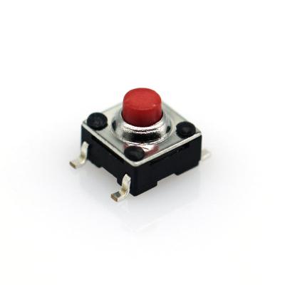 China Silicone SMD 6x6 Series Waterproof Touch Switch Metal Stretch Cover Silicone Button Tact Switches Momentary Switches for sale