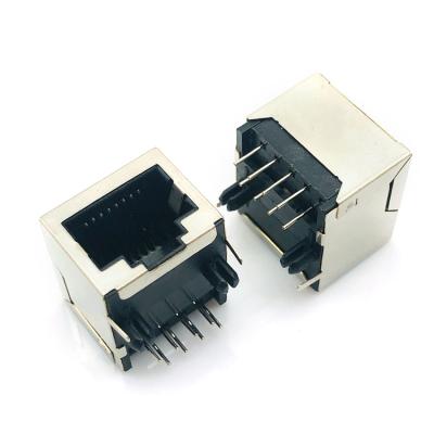 China PCB Tab Down Manufacture Connector With PCB Ethernet RJ45 Led Modular Jack for sale