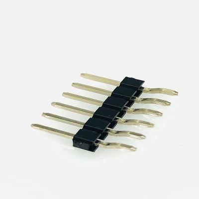 China 2.54- 18H Connector 2.54 mm Horizontal Single Row Pin SMT Header PCB Male Bergstrip PCB Side-Insert for sale