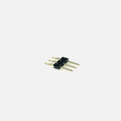 China 2.54- 15H Connector 2.54 mm Horizontal Single Row Pin SMT Header PCB Male Bergstrip PCB Side-Insert for sale